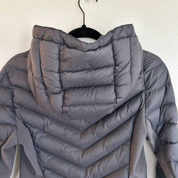Hollister Down Coat XS Gray Ultimate Down Collection Hooded Puffer Jacket - Picture 8 of 9